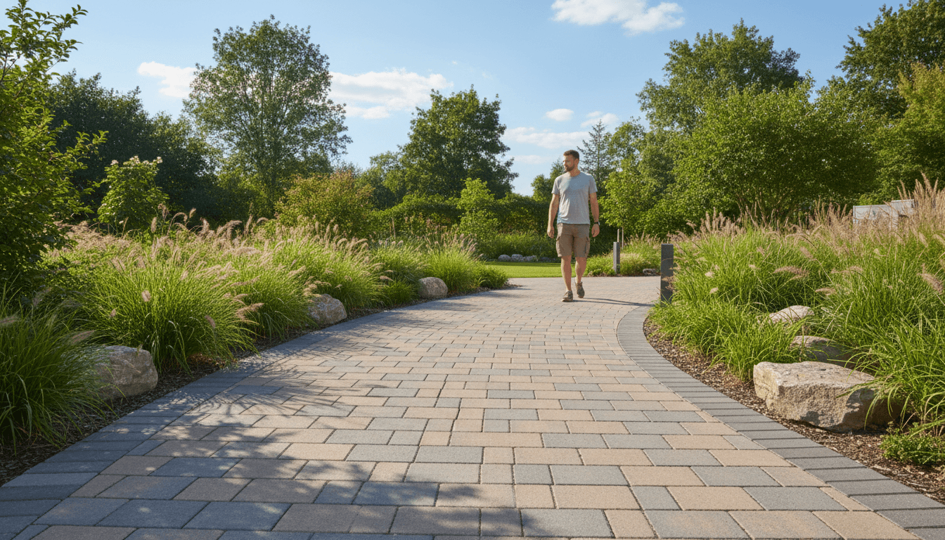 Brick patio installation